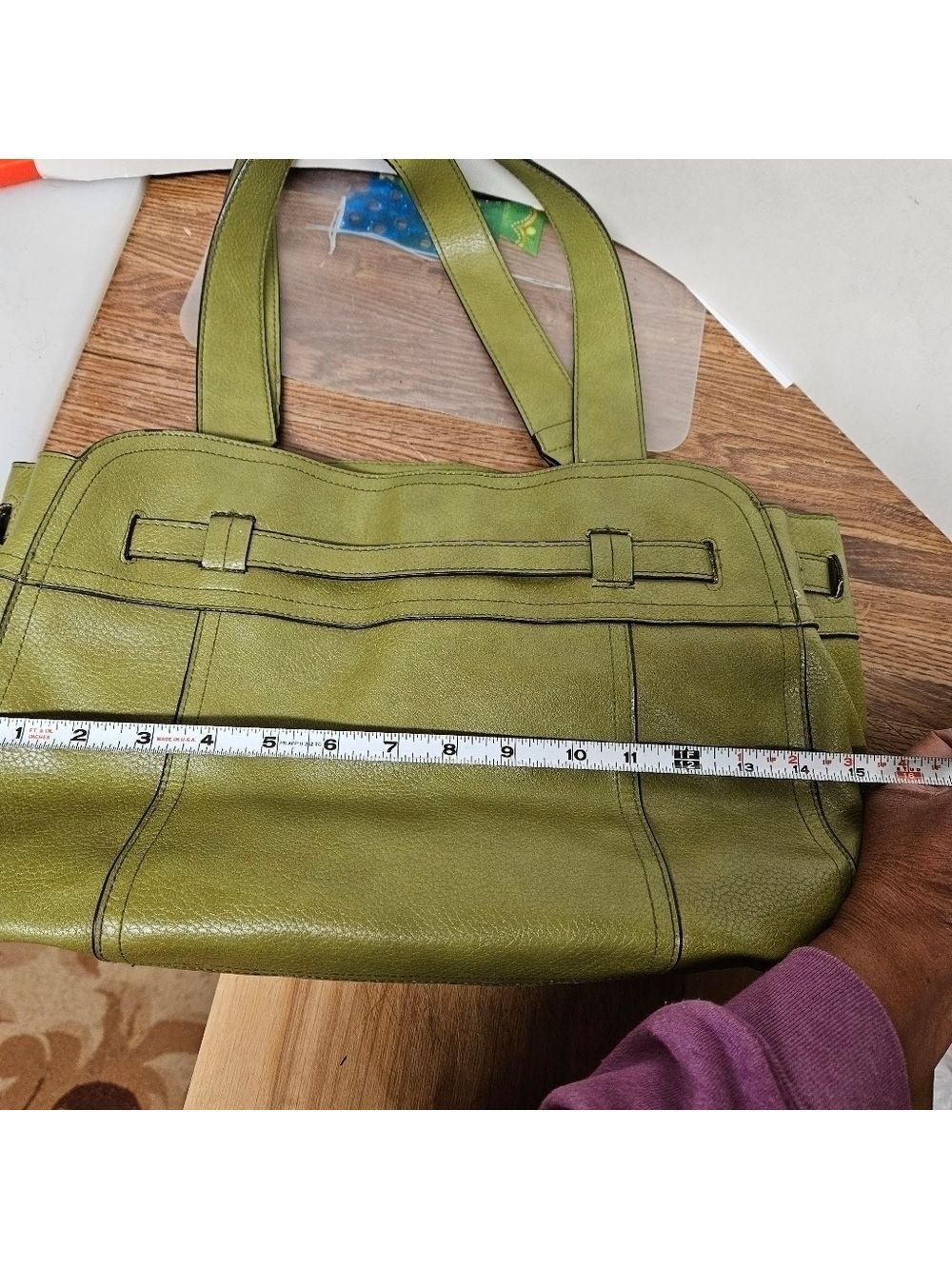 Bueno Olive Green Large Satchel Bag - Picture 9 of 11